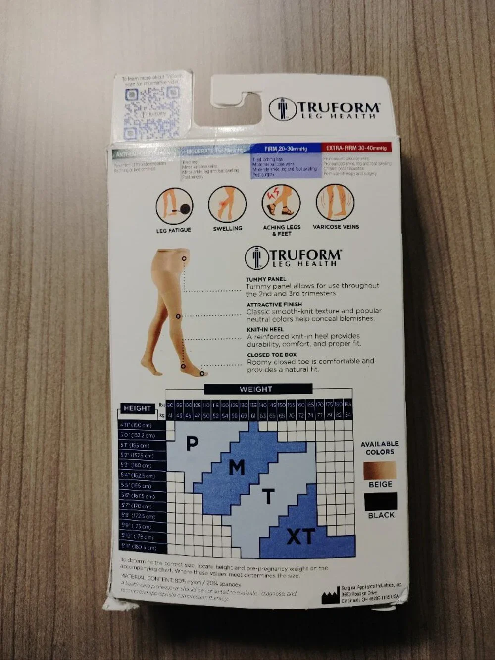 TRUFORM Maternity Compression Pantyhose, Tummy Support for Pregnant Bumps, XTall